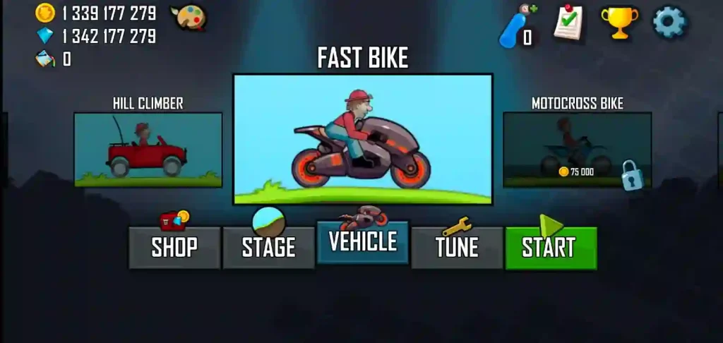 Hill Climb Racing MOD APK v1.68.0 (Unlimited Money/Diamonds) 2025 5 Fastest Vehicle in Hill Climb Racing